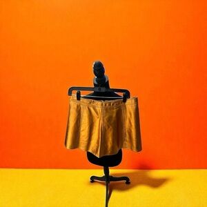 TCCC Stylish Metallic Orange Skirt